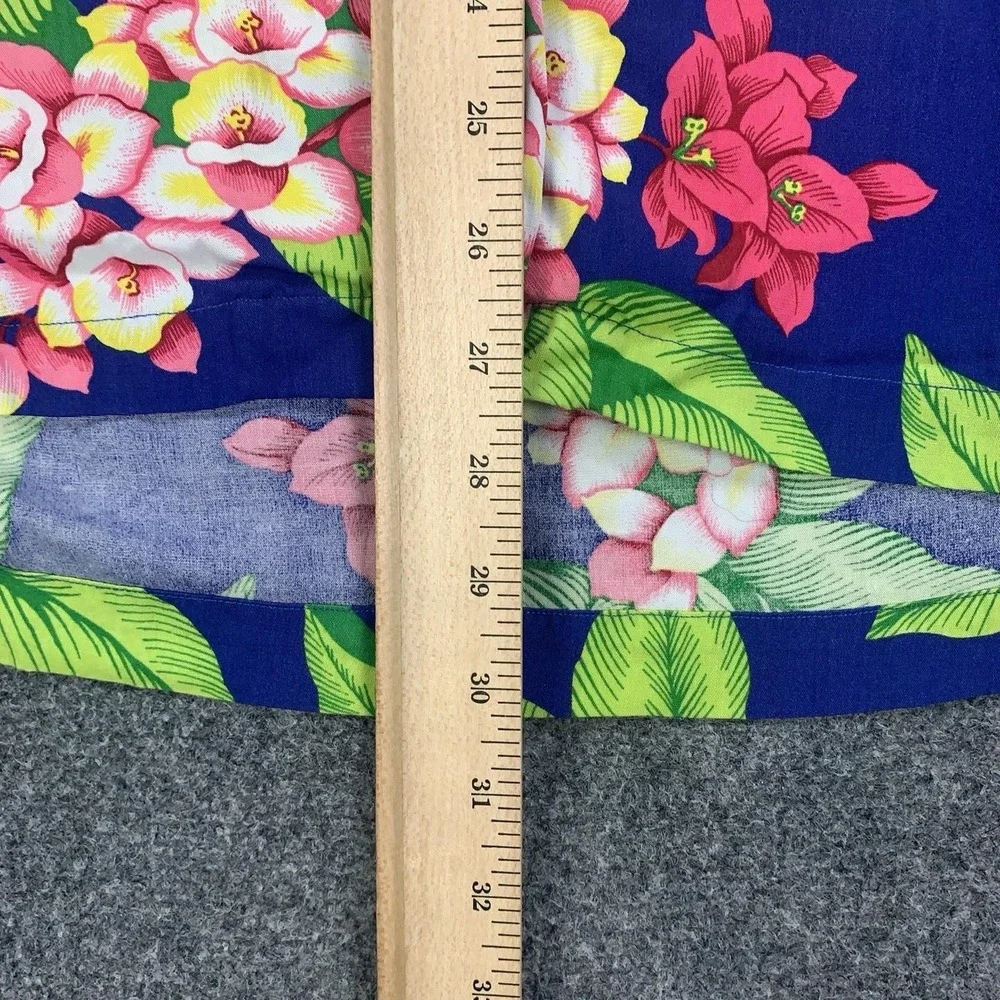 VTG Polo Ralph Lauren Caldwell Shirt Mens XL Floral Rayon Loop Collar Hawaiian